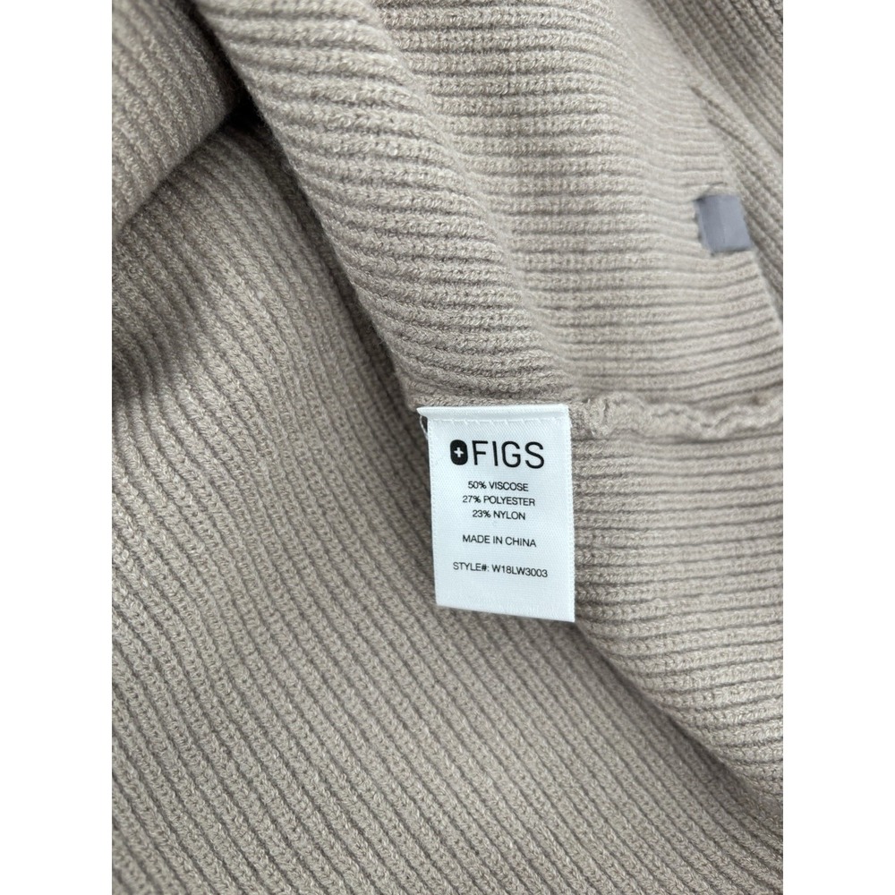 FIGS Off Shift Ribbed Knit Pullover Sweater Sz M Medical Nursing Loungewear - Picture 7 of 12